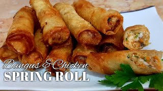 Bangus & Chicken Spring roll ||easy made lumpia wrapper