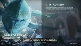 Destiny 2:Season of the Wish: Wishing All the Best: Talk to Riven (Terms of the Bargain) Week 1