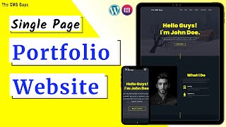 How to Build a Stunning 🤩🤩🤩 Personal Portfolio Website using Elementor in WordPress | Free | 2022