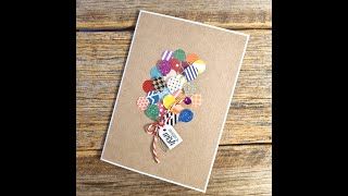 CARDMAKING Bunch of balloons handmade card