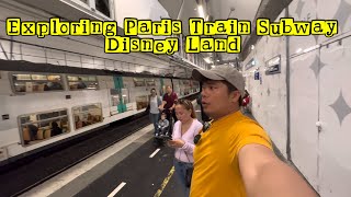 Exploring Paris , Subway Metro Train, Disneyland, Val d'Europe 4K