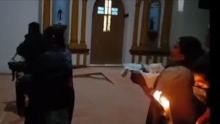 Procesión con el niño dios en  San Sebastian Ocotlán