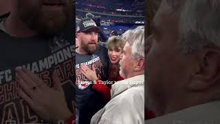 Taylor and Travis romance at the Super Bowl wins #traviskelce #taylorswift tiktok andreavrivas