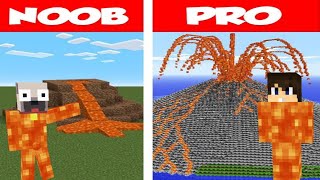 NOOB VS PRO FORRÓ VIDEÓS VULKÁN A MINECRAFTBAN!