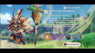 "Journey through hilinigmatic terrain" event speedrun + Emblem Domain farming - Genshin Impact