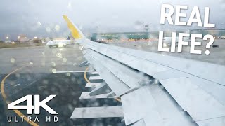 [4K] –Stunning Wet Barcelona Airport Takeoff– Vueling Airlines - Airbus A321 - Wing View - MFS2024??