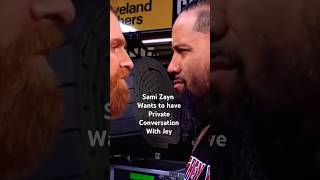 Sami Zayn Meets Usos Backstage