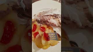 Baked fish and potatoes satisfying dinner#shortvideo #dinner