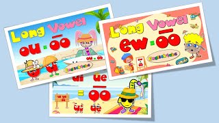 Long Vowel oo / ou-ew-ui-ue  /Phonics Mix Compilation! (Part 1)