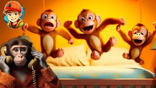 Five Little Monkeys | Nursery Rhymes & Kids Songs With Dingo