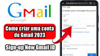 Como criar uma conta do Gmail 2023 | How to sign up new gmail account