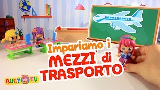 Impara i mezzi di trasporto in italiano, prime parole per bimbi 0-3