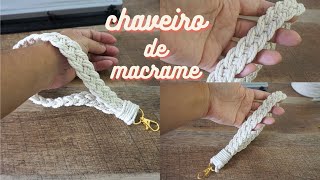 Tutorial Como Fazer Chaveiro de Trança de Macrame | Macrame Braid Keychain