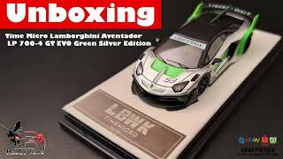 [Unboxing] Time Micro Lamborghini Aventador LBWK LP 700-4 GT EVO Silver Green Edition