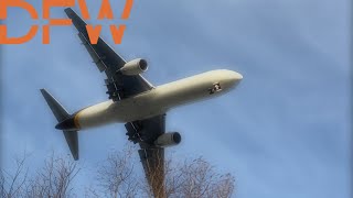 Stunning overhead landings at DFW airport