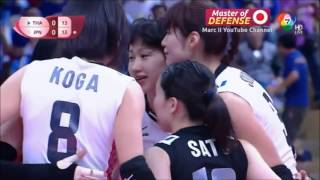 Japan 日本  - "Master of Defense Part 1" - Longest Rally in 2015 FIVB WGP Pool A [720p]