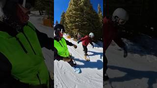 Guy learns Turns in 1 minute #snowboarding