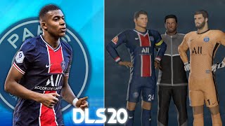 DLS 22 Kits PSG ( Paris Saint Germain ) - 2020/21 Kits & Logo Download