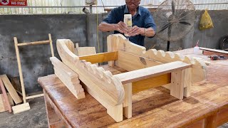 The Carpenter's Excellent Skills To Create A Wonderful Chair || Creative Woodworking Project