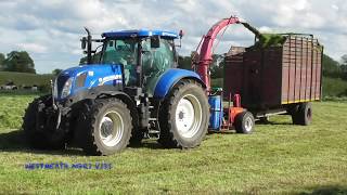 New Holland T7210 & JF 1050 Cutting Silage (2017)