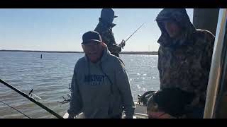 Took this 86 year old Veteran out fishing for Bluecat. Dutch got it in.