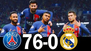 🔴FIFA 24 - MESSI RONALDO NEYMAR MBAPPE | ALL STARS | PSG 76-0 Real Madrid