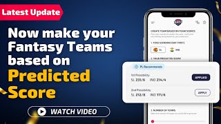 New Feature Alert : Now Make Your #fantasyteam Based On Predicted Score @PerfectLineup