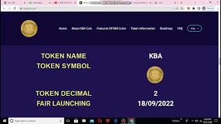 new token website KBA Coin is best website