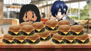 【Persona 3 Reload】#4 - Hanging out with my good buddy Gaga Man chowing down on some burgs.