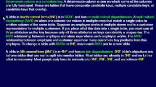 SQL 145 Database Normalizing, Fourth and Fifth Normal Form
