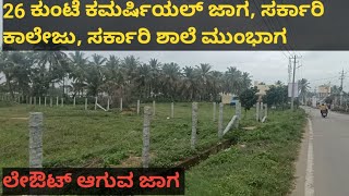 26 Kunta Commercial purpose land for sale at Channapatna, Suitable for Layout Schools