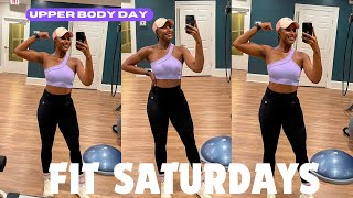 UPPERBODY DAY | HOW I KEEP MY ARMS TONED | BACK, CHEST, SHOULDERS, ARMS | FIT SATURDAYS