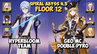 Ayato Hyperbloom & Navia Geo MC | Spiral Abyss 4.5