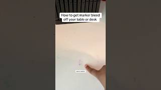 Cleaning Hack🧽 How to get marker, bleed off of your table or desk #coloring  #alcoholmarkers #hack