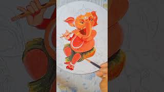 Painting 🖌️🎨 Ganesha🥰| Acrylic paint|#acrylicpainting #brustro #viral #trending #art #shorts