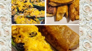 Easy Meals: Southwest Stuffed Poblano Peppers & Fried Burrito