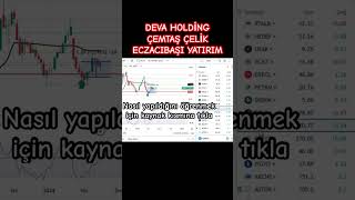 DEVA HOLDİNG - ÇEMTAŞ ÇELİK - ECZACIBAŞI YATIRIM #deva #cemts #eczyt #borsa