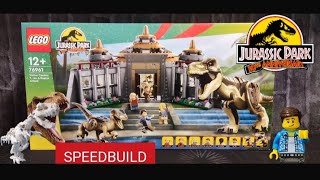 LEGO 76961 Jurassic Park Visitor Center: T-Rex & Raptor Attack - Speed Build / Dinosaur / LOVE