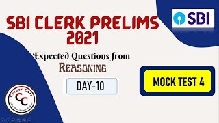 SBI Clerk Prelims 2021 | Memory Based Mock Test 4 Day 10 | Reasoning | Arafath Sir