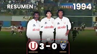 Universitario 3-0 Cienciano | Año 1994 | Resumen | Goles de Balán, Torrealva y Peter Mendez⚽🎞