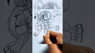 hanuman drawing easy step by step #shorts