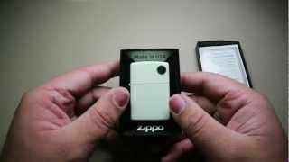 White Matte Zippo Unboxing