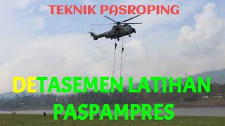 Latihan  Teknik Pasroping dan cara pemasangan Hois Di Helikopter