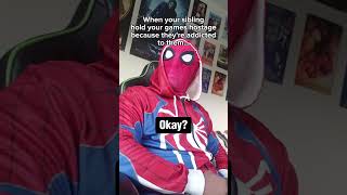 Video Game Addiction be like... #gaming #addiction #spidermanhomecoming #skit