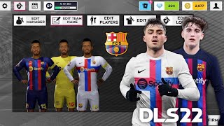 DLS 22 Kits Barcelona X Spotify 2022/23 Season HD New Kits