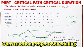 Project Management: Finding the Critical Path, duration and Project Duration | PERT Method | PERT