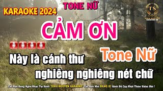 Karaoke Cảm Ơn Tone Nữ Nhạc Sông | Sinh Nguyễn Karaoke | BOLERO 2024