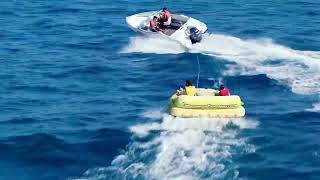 Water sports drone footage sofa Analipsi Crete