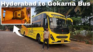 Hyderabad to Gokarna Bus | VRL New Volvo Eicher Sleeper Bus |  Gokarna Trip Day 1 | Traveller Bros