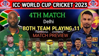 South Africa vs srilanka World Cup 2023, 4th match | both team playing 11 | SA vs SL wc 2023 |